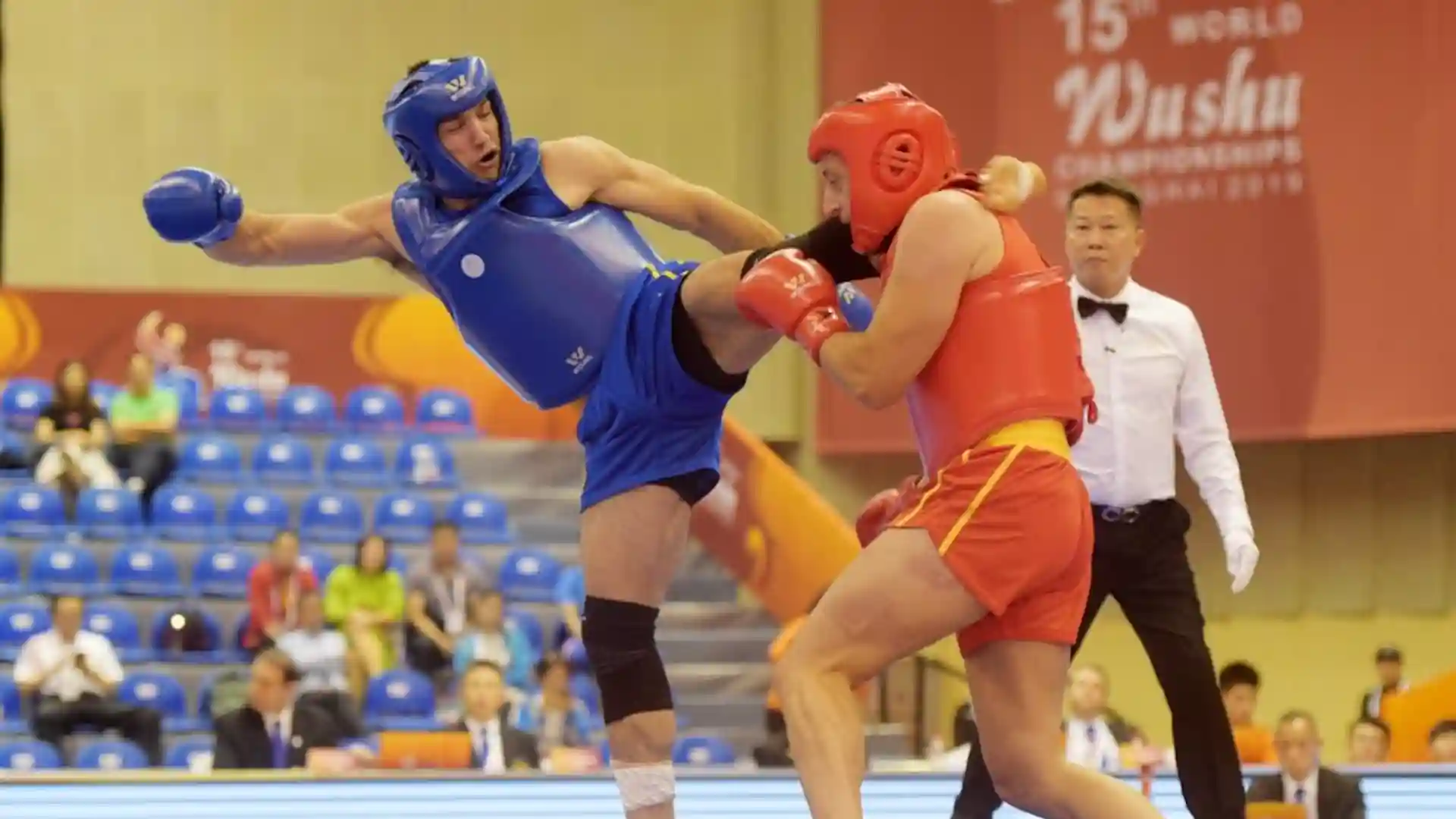 Saco de boxeo en entrenamiento de Wushu